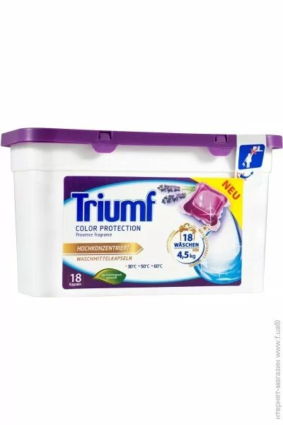 Капсулы Triumf для стирки цветного белья 18 шт