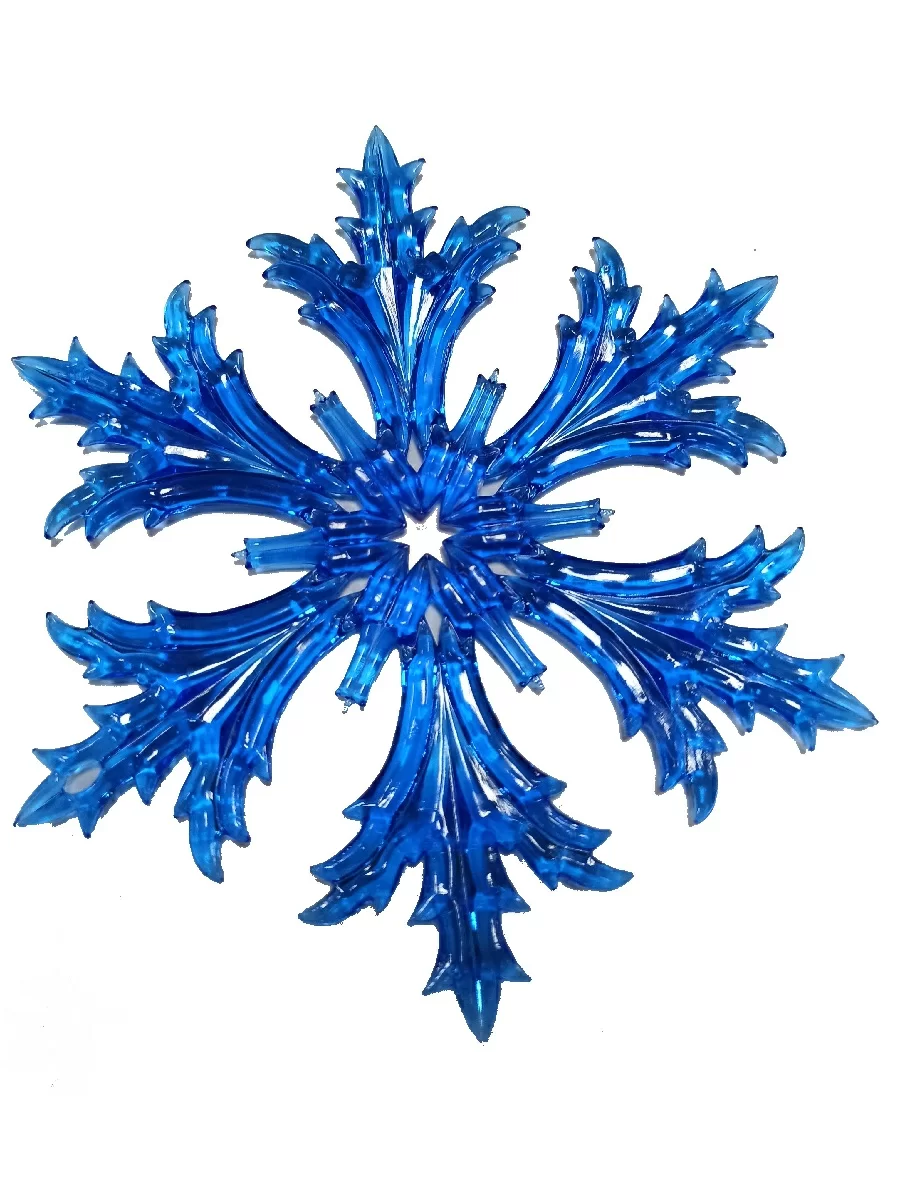 Елочная игрушка MOROZCO Снежинка-хрустальная, синяя