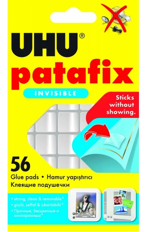 Клеящие подушечки UHU Tac Patafix 56 штук прозрачные