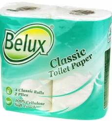 Туалетная бумага Belux классик 4шт 2-сл белая