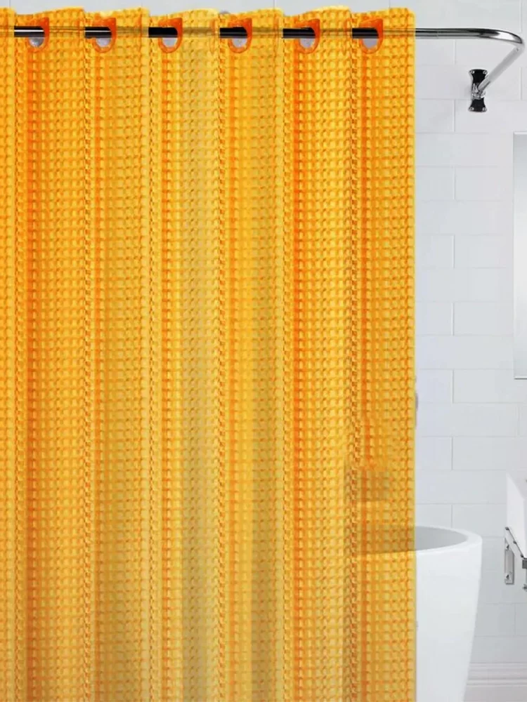 Штора для ванной BATH PLUS 3д оранжевая 180x200