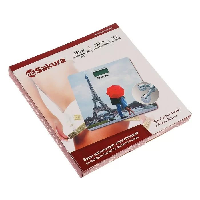 Весы напольные электронные Sakura Ultraslim Париж SA-5065PS 150кг