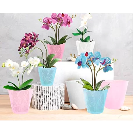 Горшок для цветов London Orchid Mini D 12,5 см/1 л голубой перламутровый