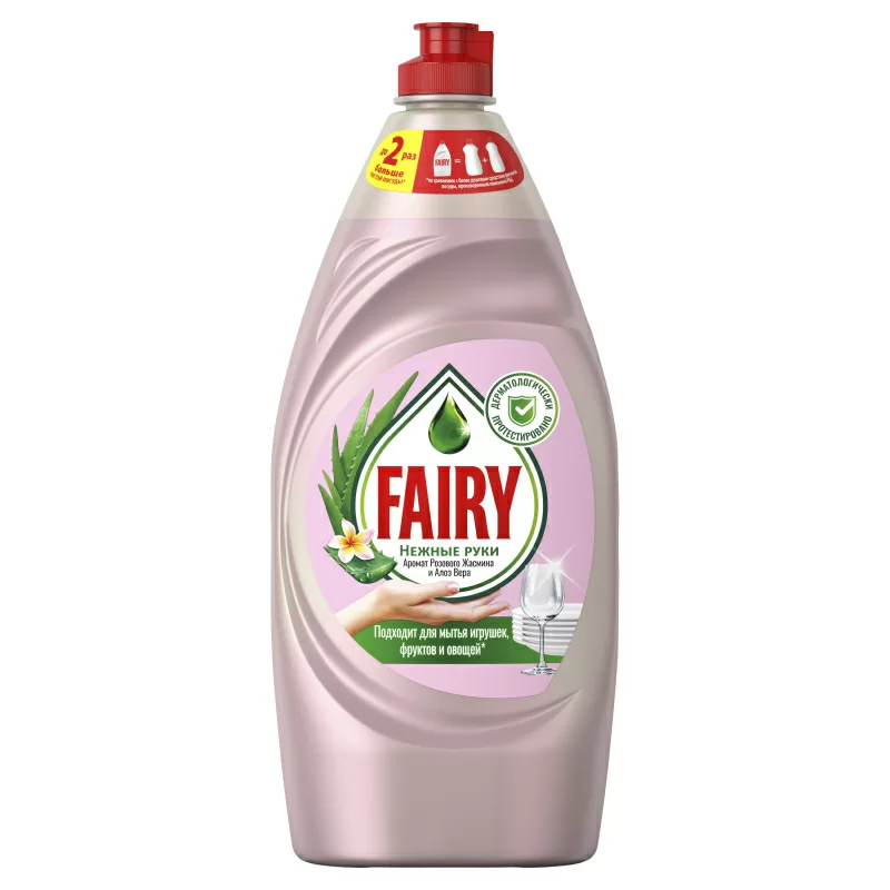 Жидкость для мытья посуды Fairy Нежные руки Розовый Жасмин и Алоэ Вера 900 мл