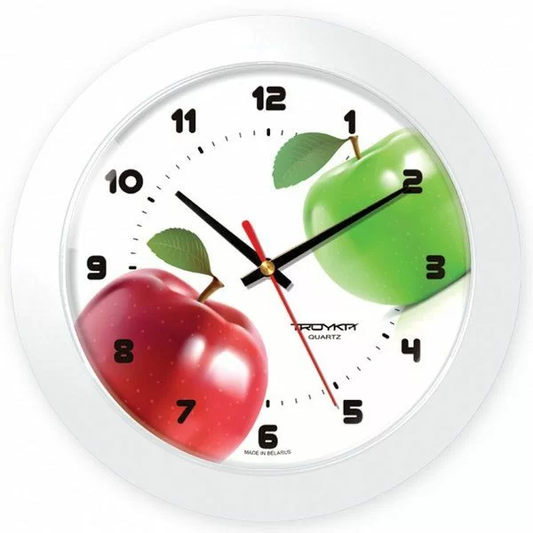 Часы настенные Troyka круглые яблоко d31см