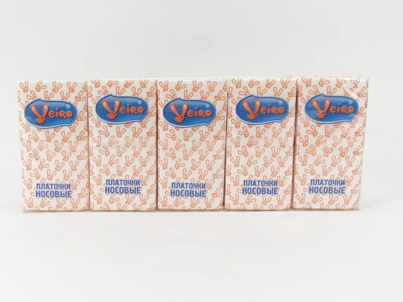 Платочки бумажные Veiro linia 3сл без аромата