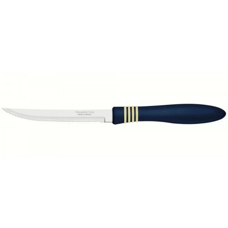 Ножи для мяса стейков Tramontina cor & cor 2шт. 13см синий на блистере 23450/235