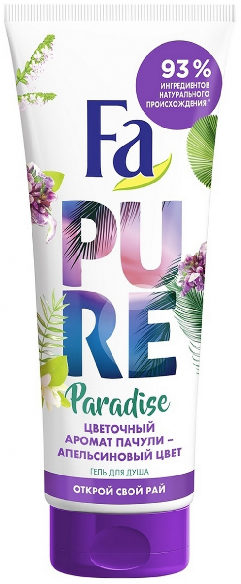 Гель для душа Pure Paradise Schwarzkopf Fa Пачули и апельсиновый цвет 200мл