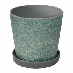 Горшок Грильяж изумруд конус №3 d-17.5 см / h-15.6 см бетон 