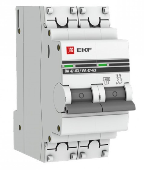 Ekf proxima автомат 2p 32а (с) 4.5ka mcb4763-2-32с-pro ba 47-63