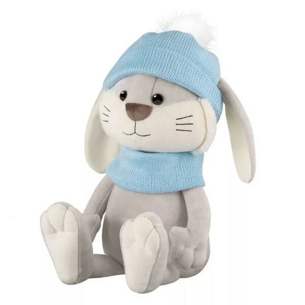 Мягкая игрушка Maxitoys Luxury Кролик Клепа в шапке и шарфе 20 см MT-MRT02223-2-20