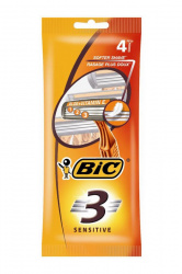 Одноразовые станки для бритья Bic 3 sensitive 4шт