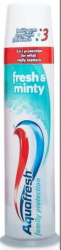 Зубная паста аквафреш помпа 100мл синяя