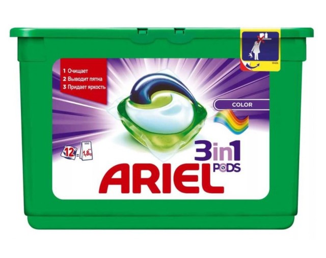 Капсулы Ariel color гель 12х28.8г 
