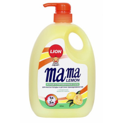 Гель для мытья посуды и детских принадлежностей Mama Lemon 1л антибактериальный