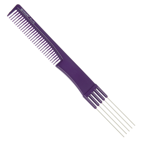 Расческа Dewal Beauty для начеса с металлическими зубьями19см фиолетовая