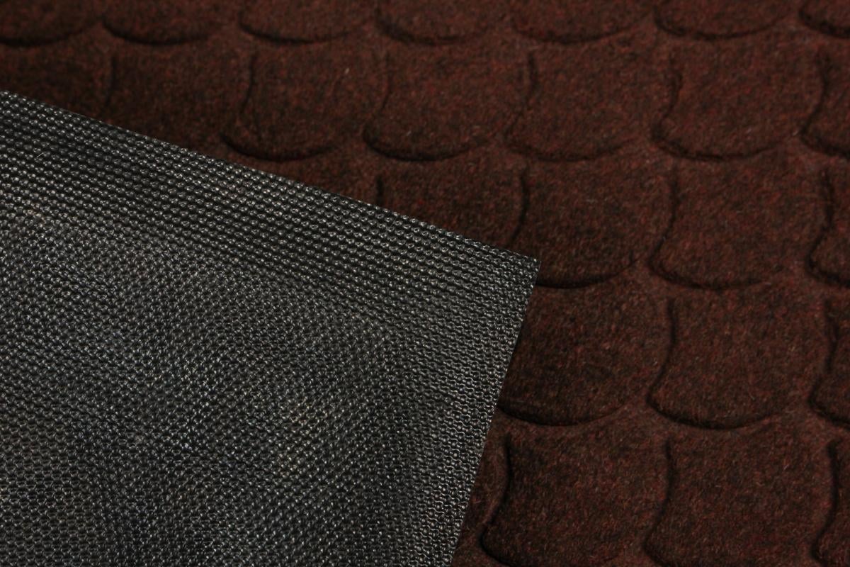 Коврик придверный влаговпитывающий HEFEI RUBBER Афины 50х80 см полукруг коричневый 8920h