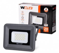 Прожектор светодиодный Wolta 20w smd 6500k ip65 wfl-20w/06 серый