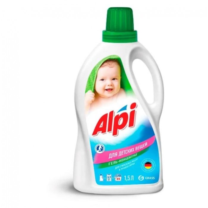 Гель-концентрат для стирки Grass Alpi Sensetive Gel для детских вещей гипоаллегенный 1.5 л Гель-концентрат для стирки Grass Alpi Sensetive Gel для детских вещей гипоаллегенный 1.5 л