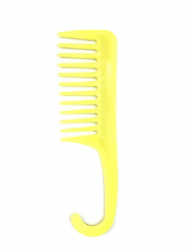 Расчёска большая с крючком для ванной Забава желтая