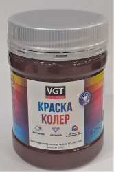 Колер краска VGT 0.25 кг темно-коричневый