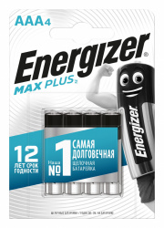 Эл.пит.energizer max plus lr03/e92 aaa 4шт.1.5v