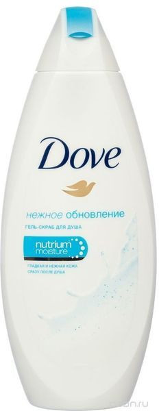 Dove гель-скраб для душа нежное обновление 250мл