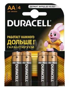 Элемент питания Duracell lr6/mn1500 аа/4 4шт.