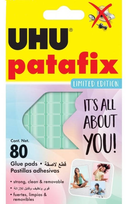 Клеящие подушечки UHU Tac Patafix 80 штук пастельные мятные Клеящие подушечки UHU Tac Patafix 80 штук пастельные мятные