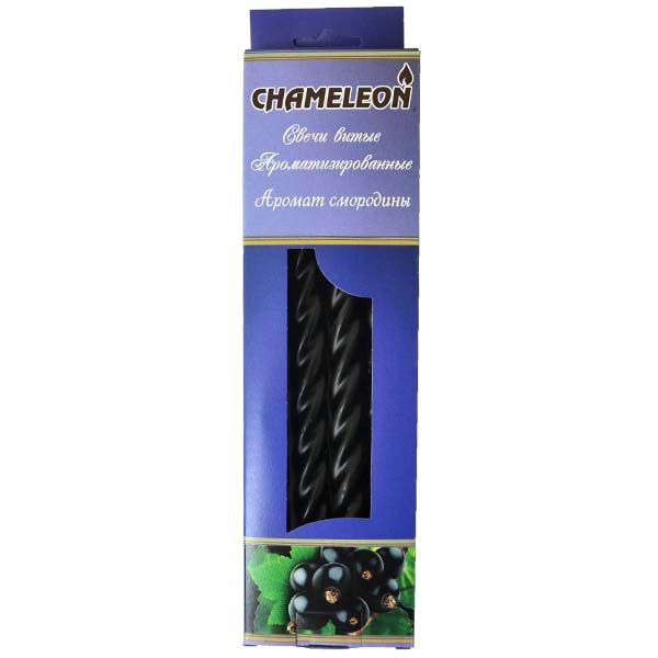 Свеча витая Chameleon смородина 4штуки