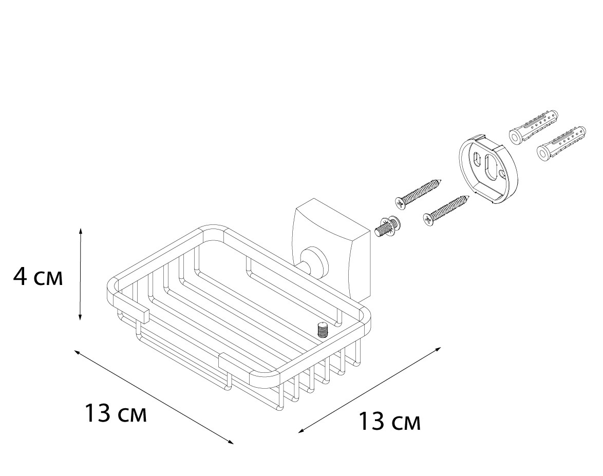 Мыльница-решетка Fixsen Kvadro FX-61309 