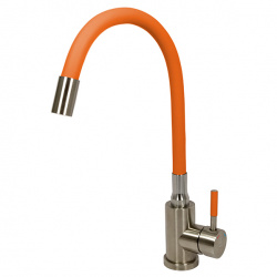 Смеситель для кухни Argo Solid orange D-35 мм нержавеющая сталь 