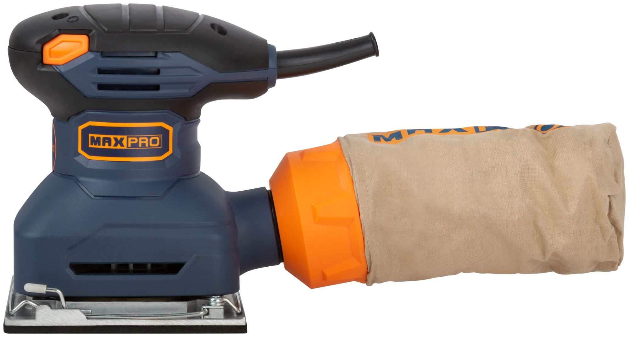 Виброшлифмашина max-pro 230вт 115х100мм 1.2кг 13500/мин  пылезащ.выкл.