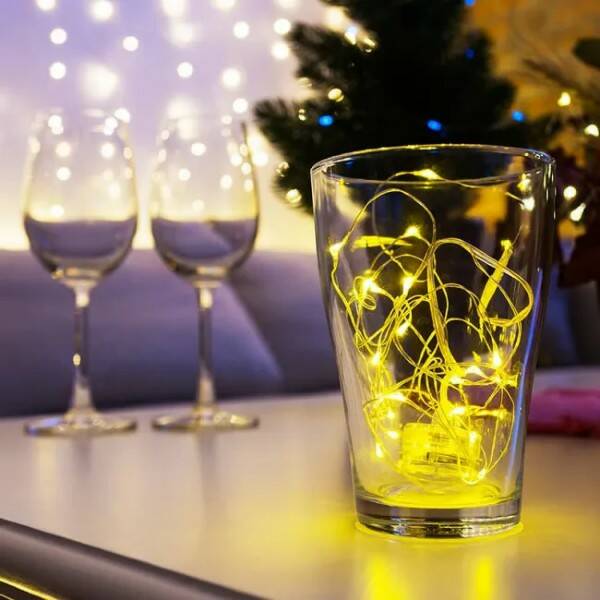 Гирлянда Neon-Night 303-001 Роса 2 м 20led желтый 2хcr2032