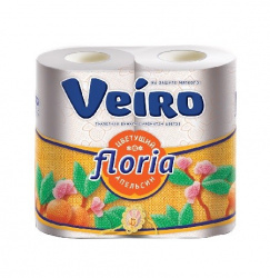 Туалетная бумага linia veiro 4рул цветущий апельсин 2-сл