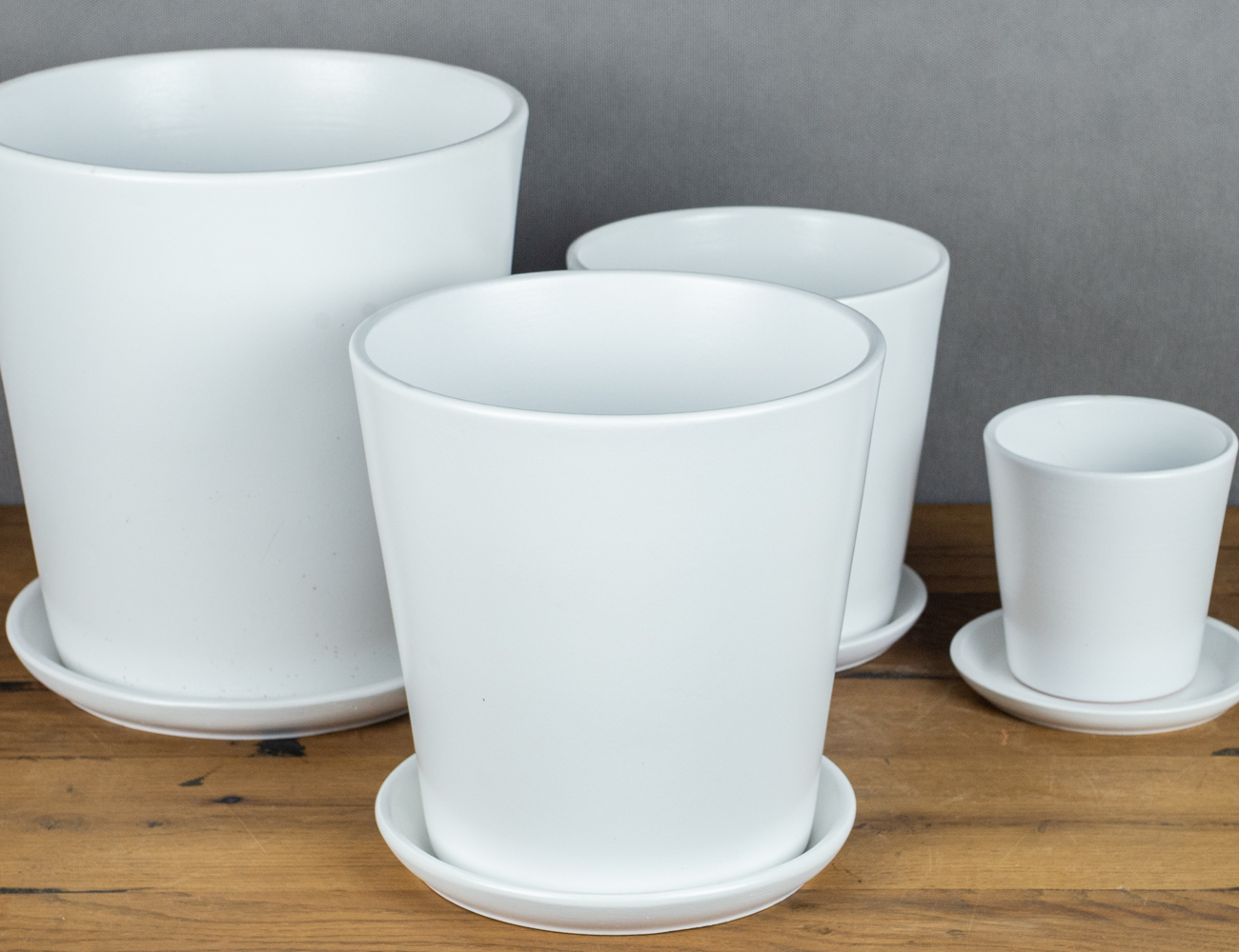 Горшок для цветов керамический Айвори №4 D-18 конус белый 632553