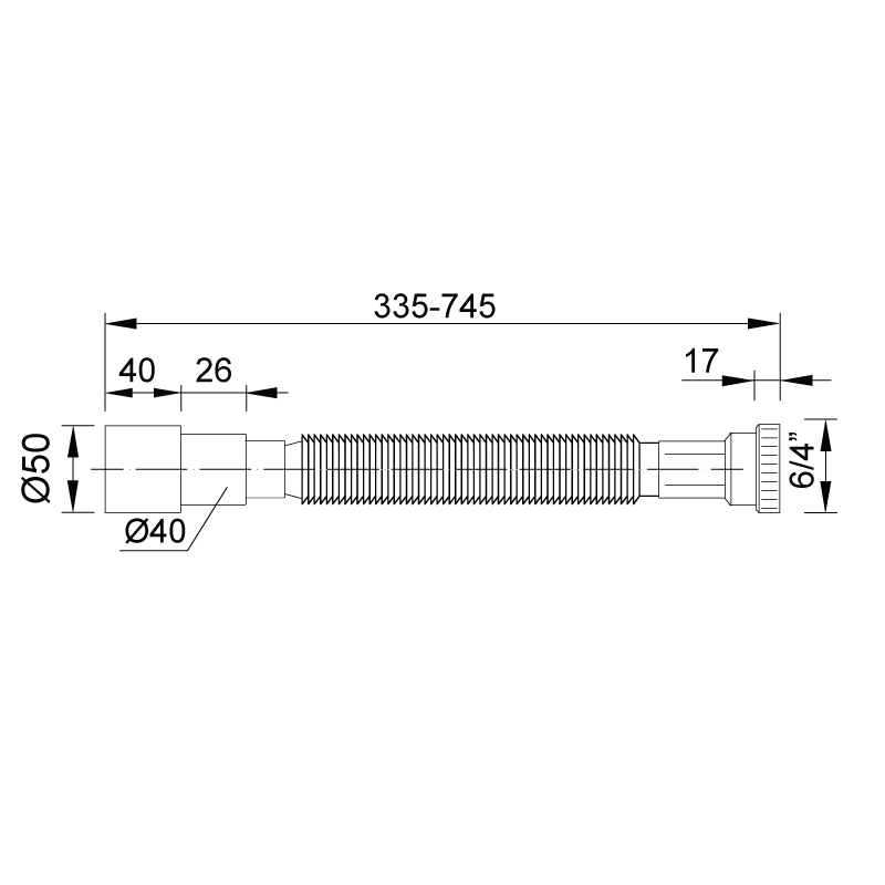 Труба гофрированная Styron Jollyflex STY-617-4 6/4 пластиковая накидная гайка