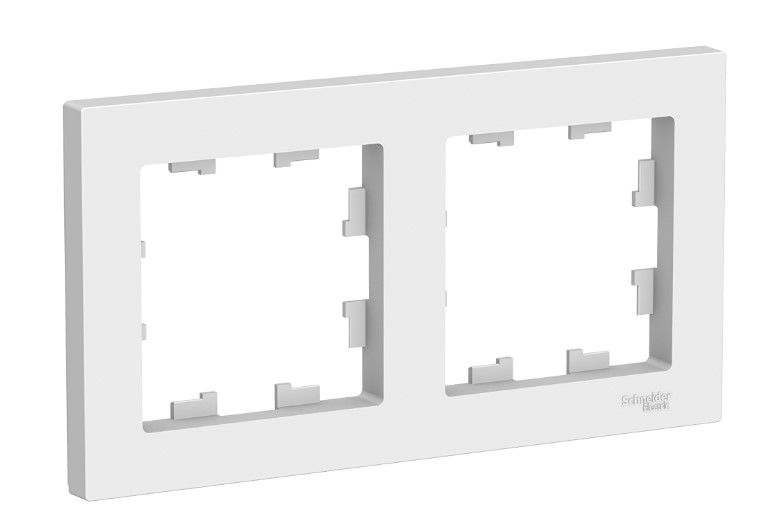 Рамка Schneider Electric Atlas белая 2-я универсальная atn000102