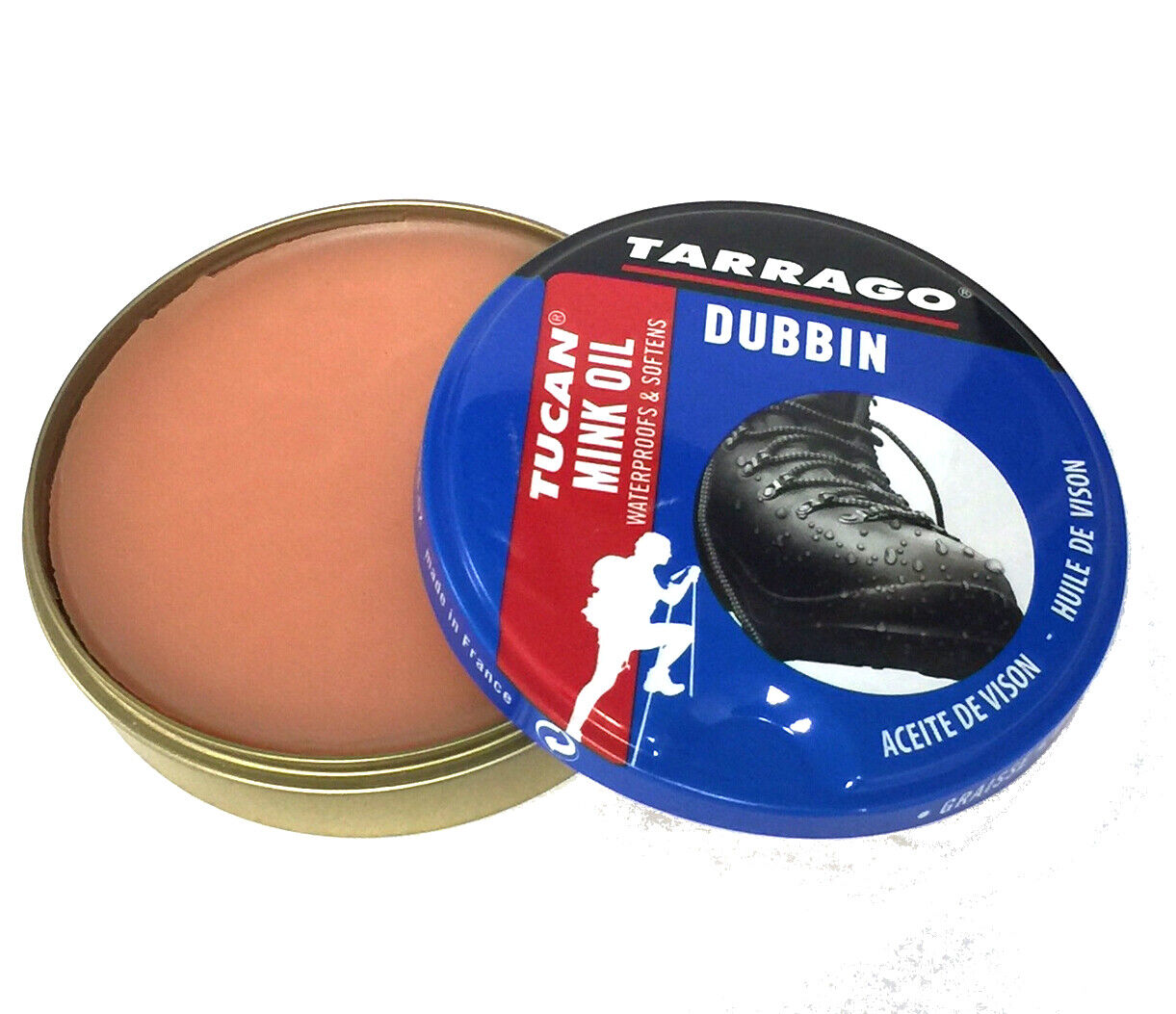 Крем-пропитка Tarrago Dubbin Tucan Mink Oil 100мл neutral банка