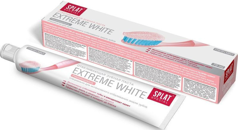 Зубная паста splat special extreme white 75мл sss