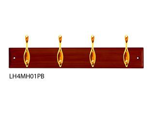 Вешалка деревянная Larvij 4 крючка красное дерево LH4MH01PB