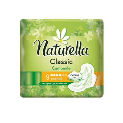 Naturella прокладки classic нормал с крыл.9шт.ромашка