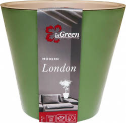 Горшок для цветов InGreen London D-190 мм 3.3 л оливковый ING6251