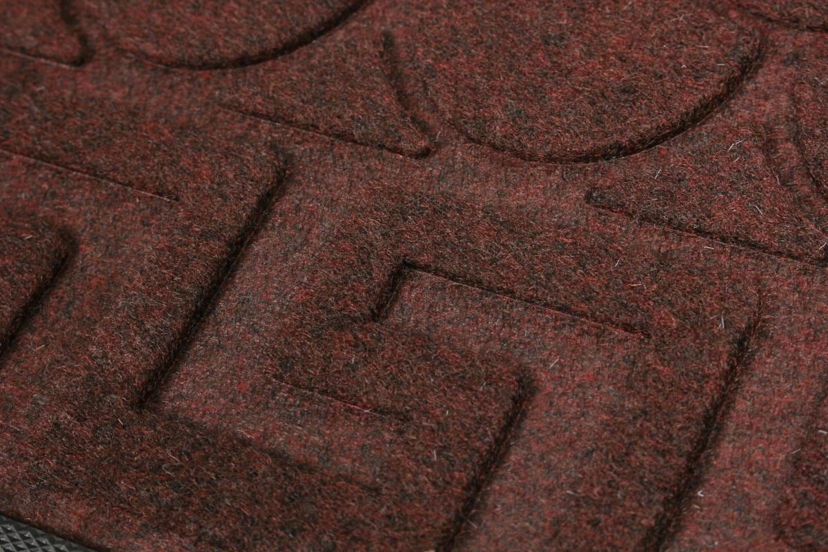 Коврик придверный влаговпитывающий HEFEI RUBBER Афины 50х80 см полукруг коричневый 8920h