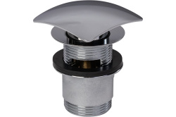 Донный клапан для умывальника Styron металл Клик-клак KL-06 5/4 квадратная заглушка хром