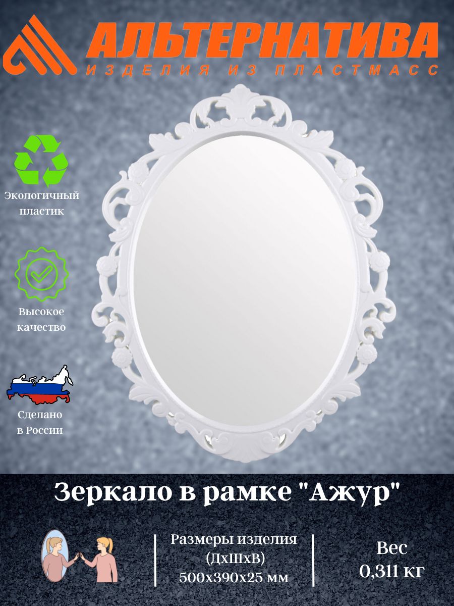 Зеркало в рамке Ажур 585х470 мм М1656 08-870