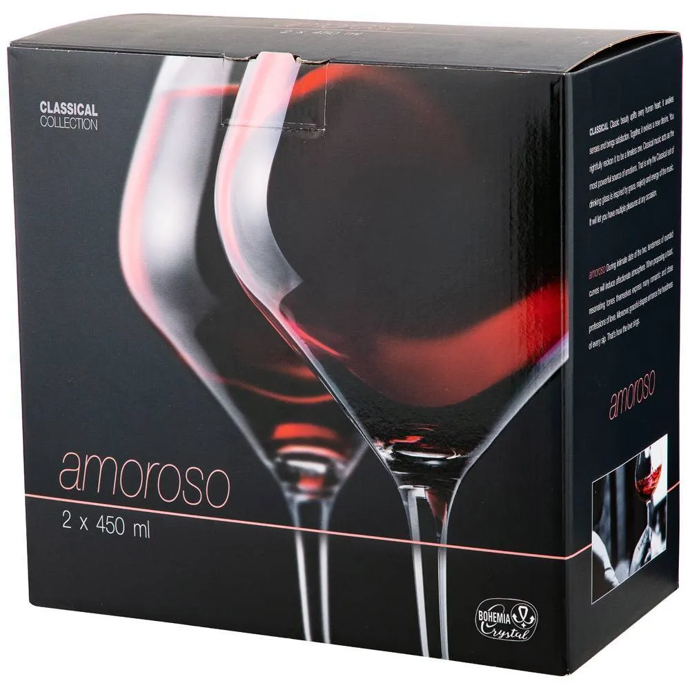Набор бокалов для вина Bohemia Crystalite Amoroso 450млх2 штуки 