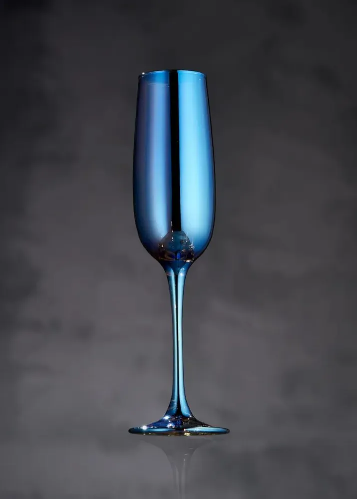 Набор бокалов для шампанского Glasstar Апрель лазурит 175млх 3 штуки trnlz234_8162_11