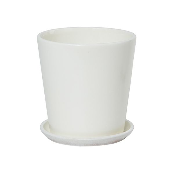 Горшок для цветов керамический Айвори №4 D-18 конус белый 632553