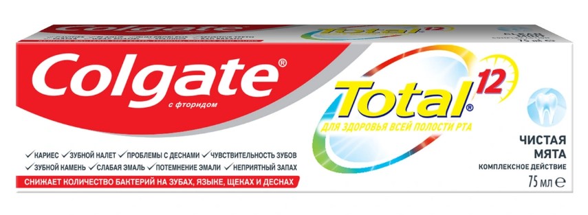 Зубная паста Colgate Total 12 чистая мята 75мл